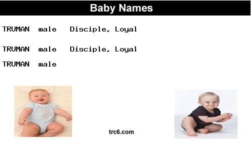truman baby names